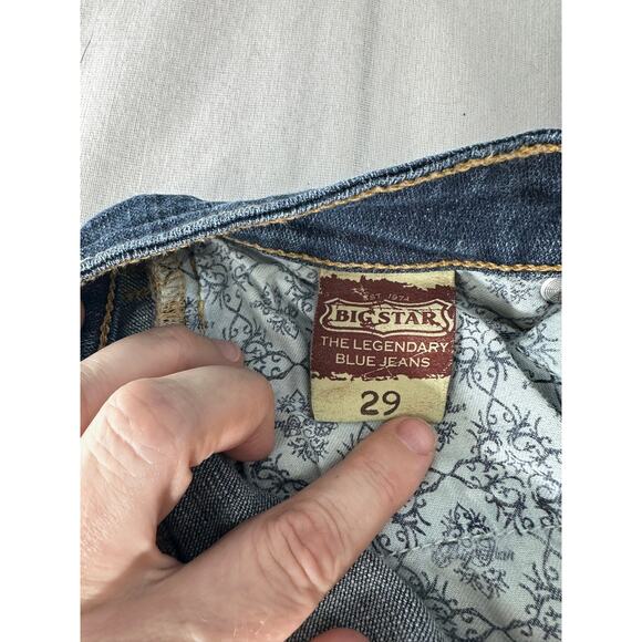 Big Star Alex Women's sz 29 Mid Rise Stretchy Embroidered Pocket  Skinny Jeans - Picture 7 of 8